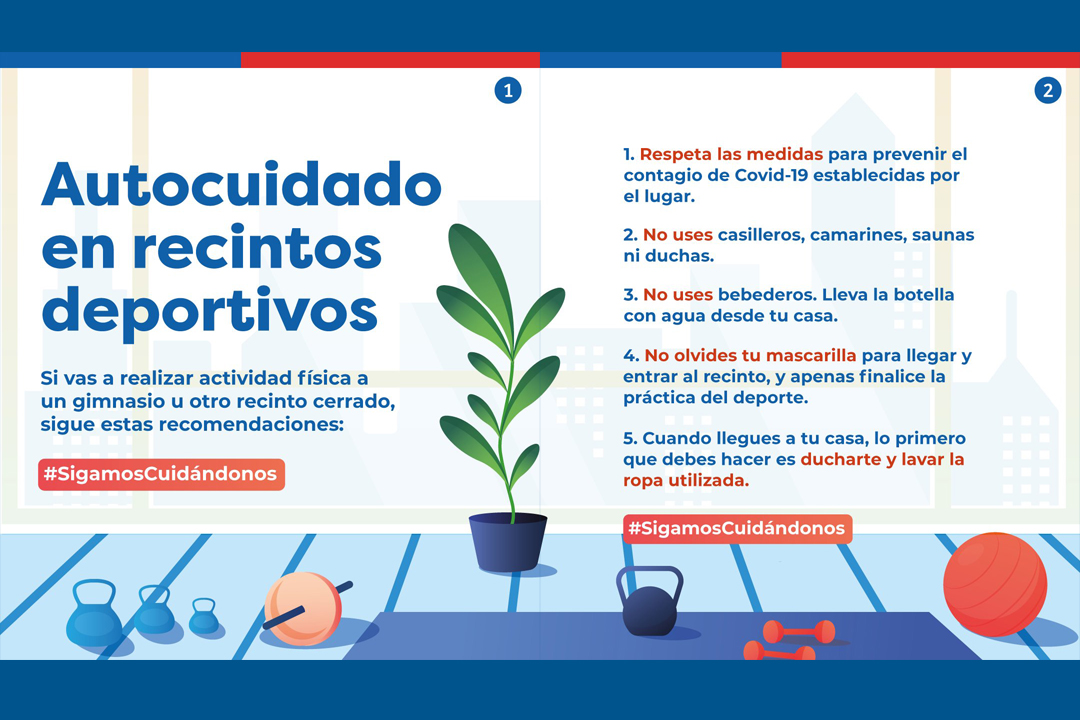 Autocuidado en recinto deportivo