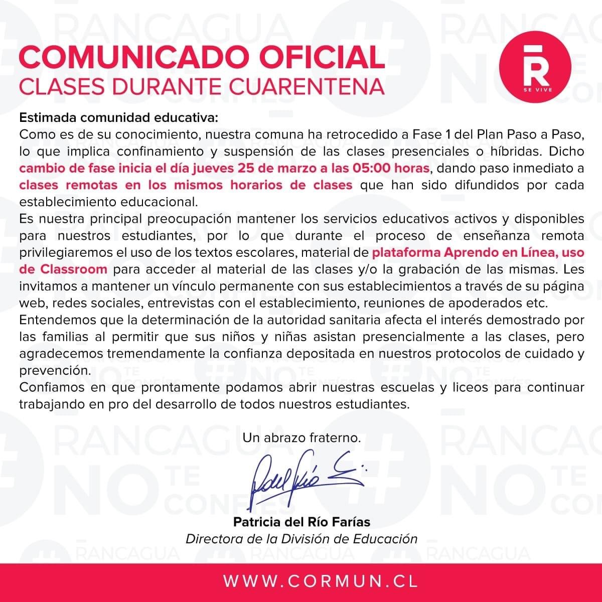 Comunicado Oficial