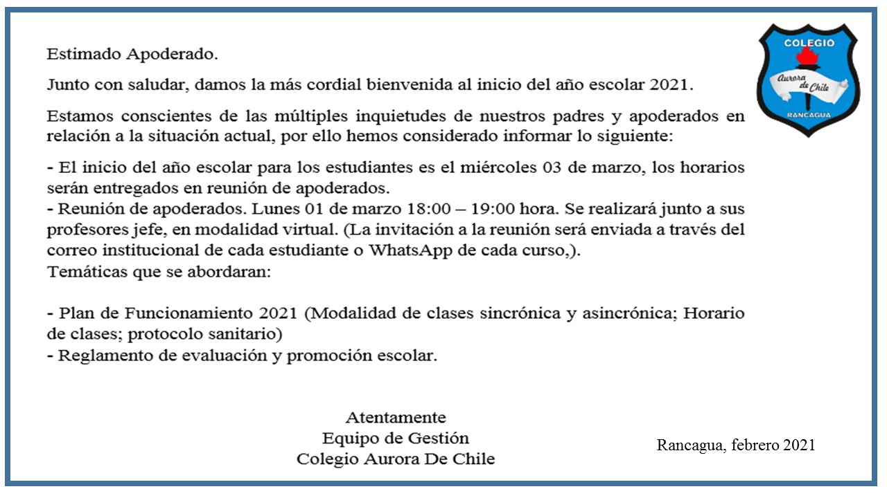 Fecha Matriculas 2020