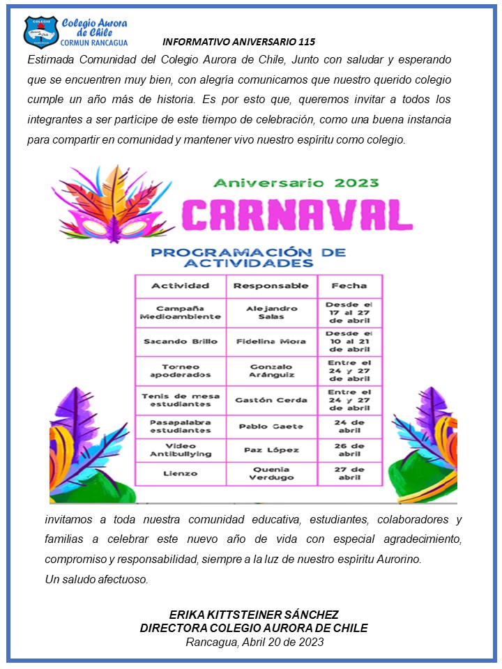 Aniversario 2023